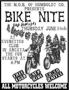 M.O.B. of Humboldt Bike Nite June 2016 Poster