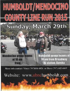 Humboldt / Mendocino County Line Run Poster 2015
